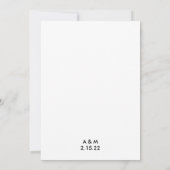 Minimale uitnodiging voor een zwarte en witte foto (Achterkant)