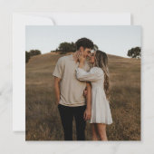 Minimale uitnodiging voor een zwarte en witte trou (Achterkant)