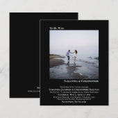 Minimale uitnodiging voor een zwarte foto-BUDGET b (Voorkant / Achterkant)