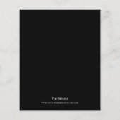 Minimale uitnodiging voor een zwarte foto-BUDGET b (Achterkant)