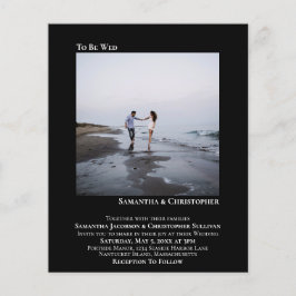 Minimale uitnodiging voor een zwarte foto-BUDGET b