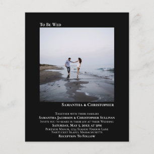 Minimale uitnodiging voor een zwarte foto-BUDGET b