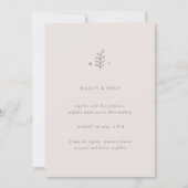 Minimale uitnodiging voor een zwarte riet (Voorkant)