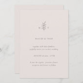 Minimale uitnodiging voor een zwarte riet (Voorkant / Achterkant)