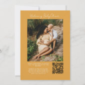 Minimale uitnodiging voor foto QR-code Baby shower (Achterkant)
