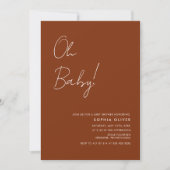 Minimale uitnodiging voor foto QR-code Baby shower (Voorkant)