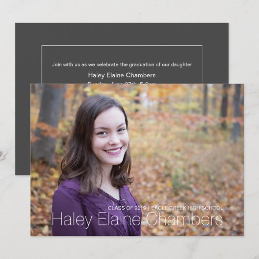 Minimale uitnodiging voor fotografie (Voorkant / Achterkant)