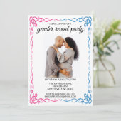 Minimale uitnodiging voor foto's met seksegerelate (Staand voorkant)