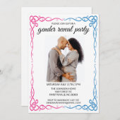 Minimale uitnodiging voor foto's met seksegerelate (Voorkant / Achterkant)