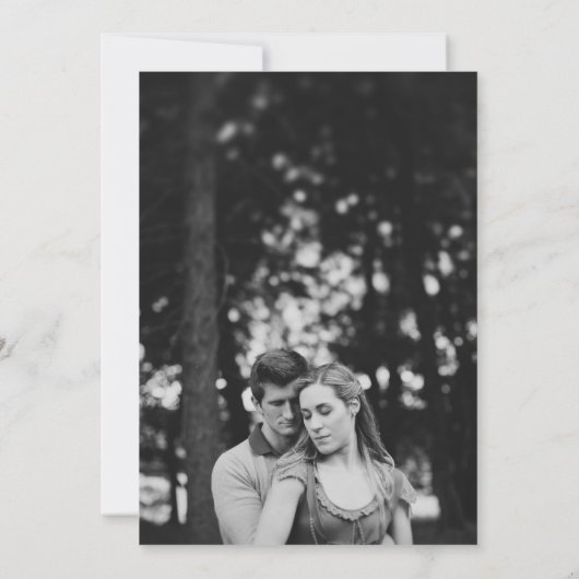 Minimale uitnodiging voor fotoweddenschappen (Achterkant)