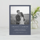 Minimale uitnodiging voor fotoweddenschappen (Staand voorkant)