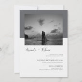 Minimale uitnodiging voor fotoweddenschappen (Voorkant)