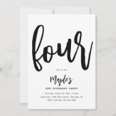 Minimale uitnodiging voor geboorte | Eenvoudige ve (Voorkant)