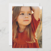 Minimale uitnodiging voor geboorte | Eenvoudige ve (Achterkant)