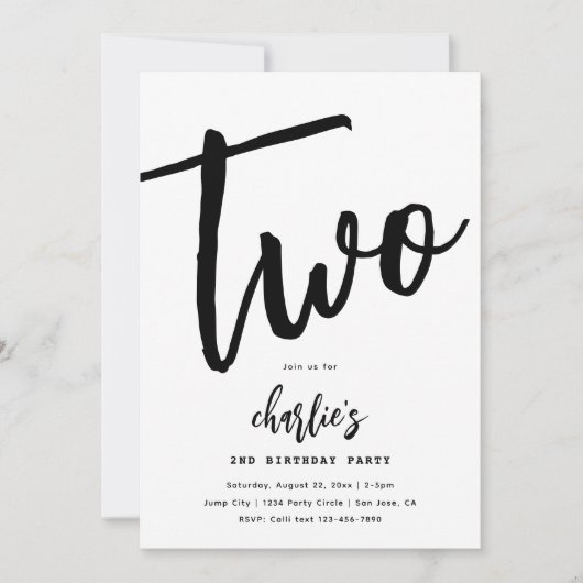 Minimale uitnodiging voor geboorte | Eenvoudige ve (Voorkant)