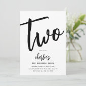 Minimale uitnodiging voor geboorte | Eenvoudige ve (Staand voorkant)