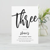 Minimale uitnodiging voor geboorte | Eenvoudige ve (Staand voorkant)