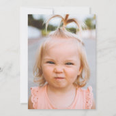 Minimale uitnodiging voor geboorte | Eenvoudige ve (Achterkant)