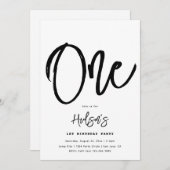 Minimale uitnodiging voor geboorte | Eenvoudige ve (Voorkant / Achterkant)