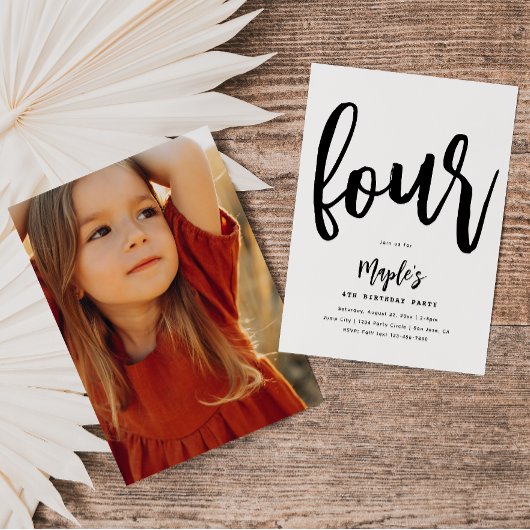 Minimale uitnodiging voor geboorte | Eenvoudige ve