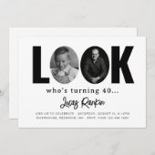 Minimale uitnodiging voor geboorte van volwassen d (Voorkant / Achterkant)