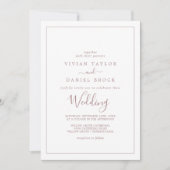 Minimale uitnodiging voor gouden Rozen (Voorkant)