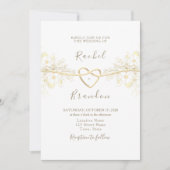 Minimale uitnodiging voor gouden Rozen (Voorkant)