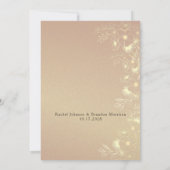 Minimale uitnodiging voor gouden Rozen (Achterkant)