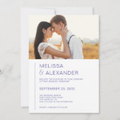 Minimale uitnodiging voor het bruiloft van de bekk (Voorkant)