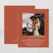 Minimale uitnodiging voor het budgettaire huwelijk (Voorkant / Achterkant)