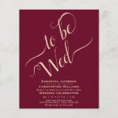 Minimale uitnodiging voor het huwelijk met Bourgog (Voorkant)