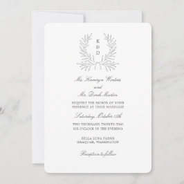 Minimale uitnodiging voor het huwelijk van Laurel 