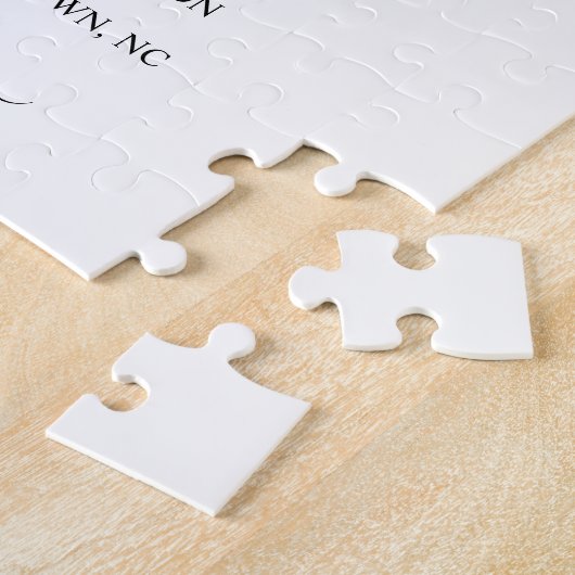 Minimale uitnodiging voor het huwelijk van Lovehar Legpuzzel (Zijkant)