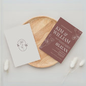 Minimale uitnodiging voor het huwelijk van Terraco