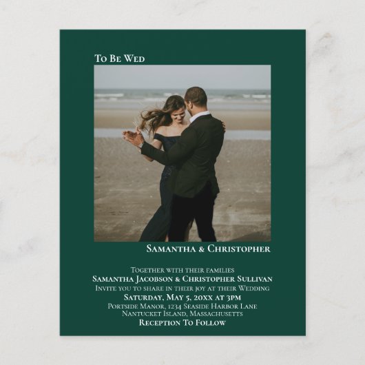 Minimale uitnodiging voor het uitzenden van het hu (Voorkant)