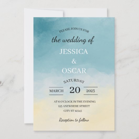 Minimale uitnodiging voor het uitzenden van het st (Voorkant)