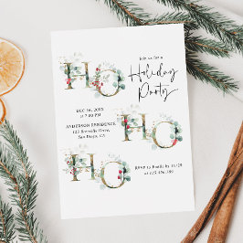 Minimale uitnodiging voor Ho Ho Ho Green Holiday P