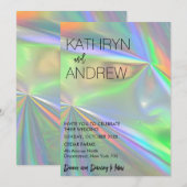 Minimale uitnodiging voor holografisch huwelijk (Voorkant / Achterkant)