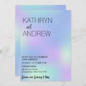 Minimale uitnodiging voor holografisch huwelijk (Voorkant / Achterkant)