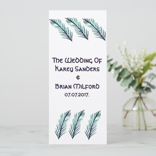 Minimale uitnodiging voor huwelijk (Staand voorkant)