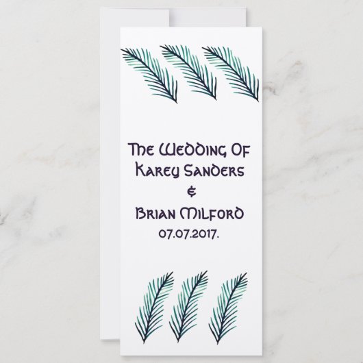 Minimale uitnodiging voor huwelijk (Voorkant)