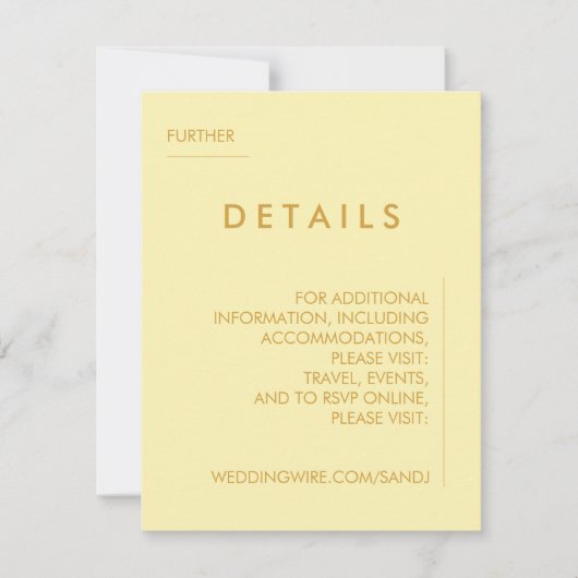 Minimale uitnodiging voor huwelijksgegevens (Voorkant)