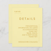 Minimale uitnodiging voor huwelijksgegevens (Voorkant / Achterkant)