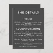 Minimale uitnodiging voor huwelijksgegevens (Voorkant / Achterkant)