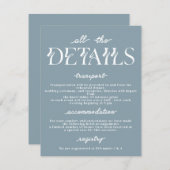 Minimale uitnodiging voor huwelijksgegevens (Voorkant / Achterkant)