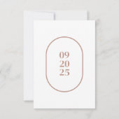 Minimale uitnodiging voor huwelijksgegevens (Achterkant)