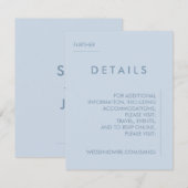 Minimale uitnodiging voor huwelijksgegevens (Voorkant / Achterkant)