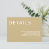 Minimale uitnodiging voor huwelijksgegevens (Staand voorkant)