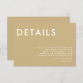 Minimale uitnodiging voor huwelijksgegevens (Voorkant / Achterkant)