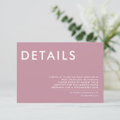 Minimale uitnodiging voor huwelijksgegevens (Staand voorkant)